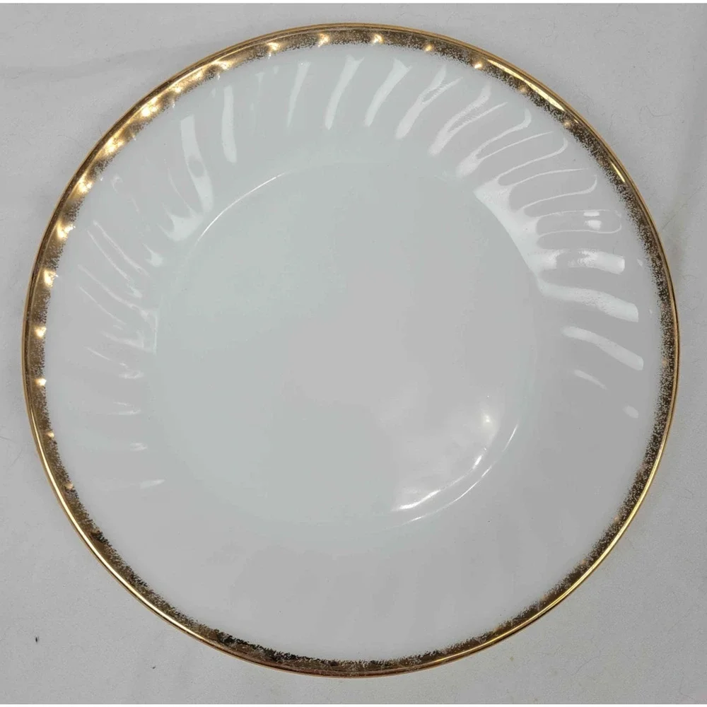 Vintage Oven Fire-King Ware White Porcelain Plate